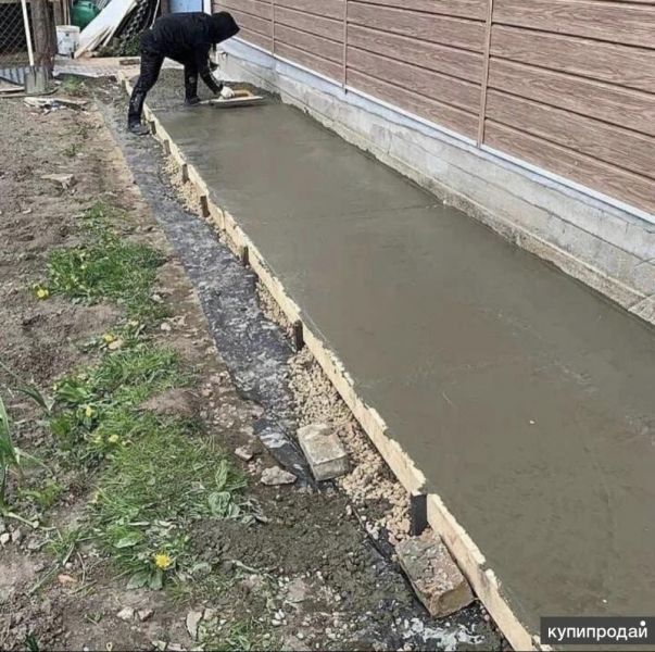 Отмостка вокруг дома в Ельце