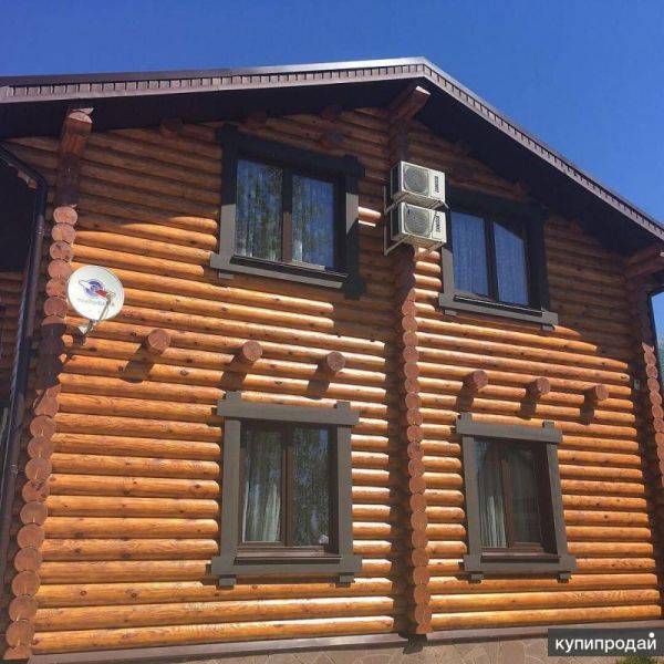 Шлифовка покраска деревянных срубов в Казани