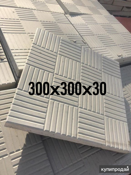 Тротуарная плитка паркет 300х300х30 в Тюмени