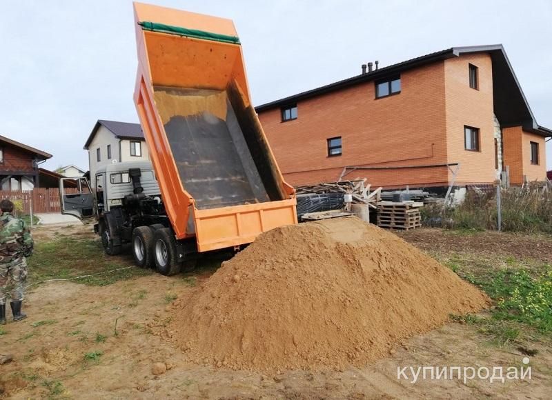 Песок с доставкой самосвалами от 1т и в мешках 25 и 50 кг в Калининграде