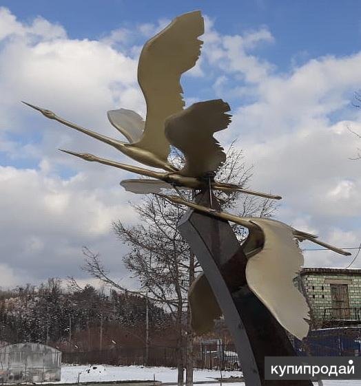 Скульптурная композиция”Взлет журавлей” в Краснодаре