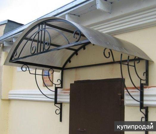 Изготовление полукруглых козырьков из поликарбоната в Перми