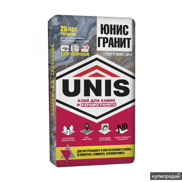 Клей для плитки UNIS Гранит 25кг в Казани