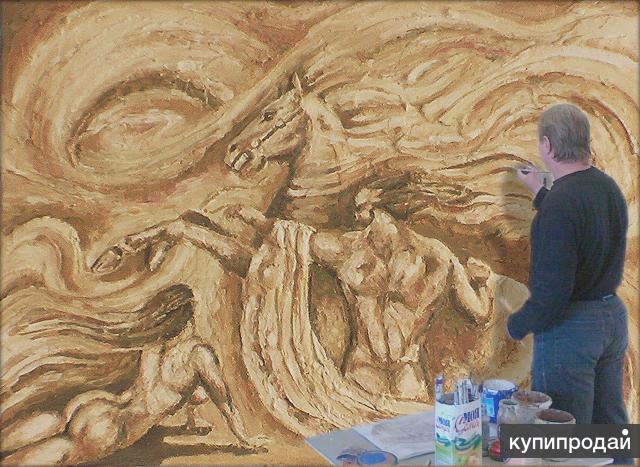 Художественная роспись на стенах в Омске