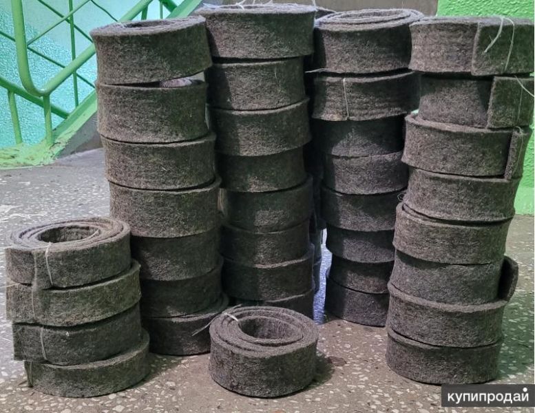 Утеплитель дверей гаража, погреба, изоляция окон бань, дома, войлок кошма шерсть в Новосибирске