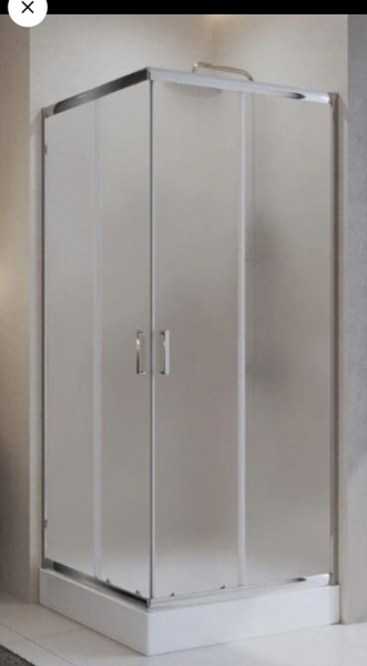 Душевой уголок BelBagno Uno 195A29PCr. Без поддона, стеклянный 90*90 с рифленным стеклом, квадратный, раздвижной…