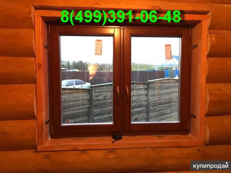 Окна 1300х1600 ЕВРО брус 78х78 мм сосна сращенная. Окна новые не б/у в Москве