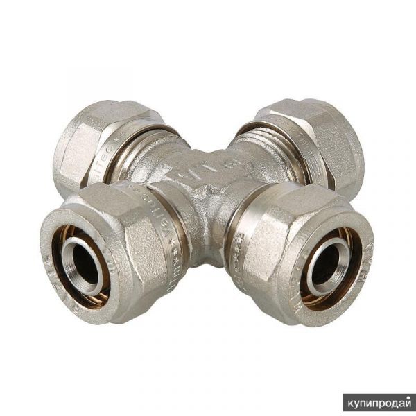 ФИТИНГ ОБЖИМНОЙ – КРЕСТОВИНА 20mm VALTEC в Краснодаре