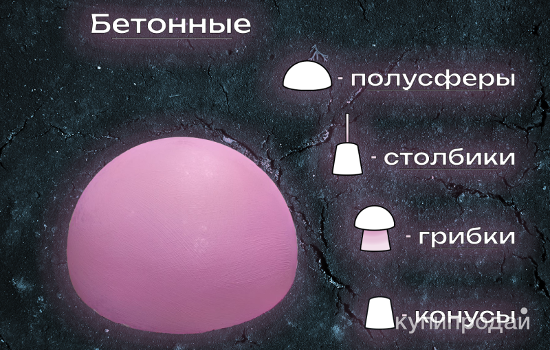 Бетонные полусферы и столбики (парковочный барьер) в Нижнем Новгороде