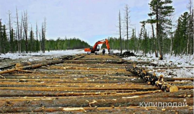 Устройство лежневый дороги с настилом из бревен в Москве