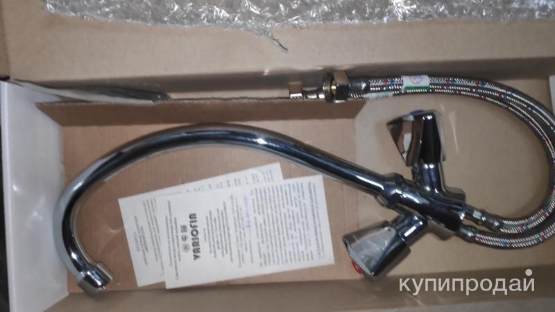 Смеситель для кухни VARION Armaturen ЛАЗЕР 2246 36 2 керамические кран-буксы, U- в Санкт-Петербурге