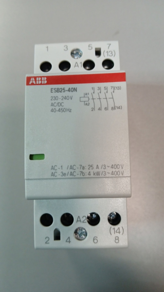 Двухмодульный магнитный пускатель ESB25-40N-06, 25А, управление 230В, AC/DC, 4 нормально открытых контакта.
2000р…