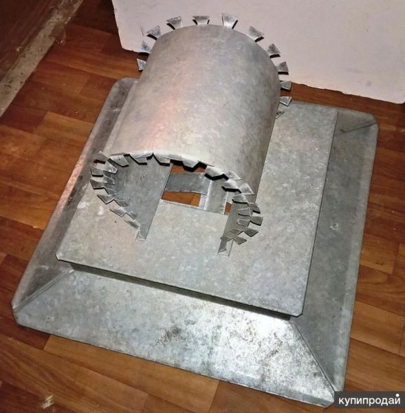 КОНЕК ДЫМОХОДА ОЦИНКОВАННЫЙ, 59см*60см, высота 38см. в Екатеринбурге