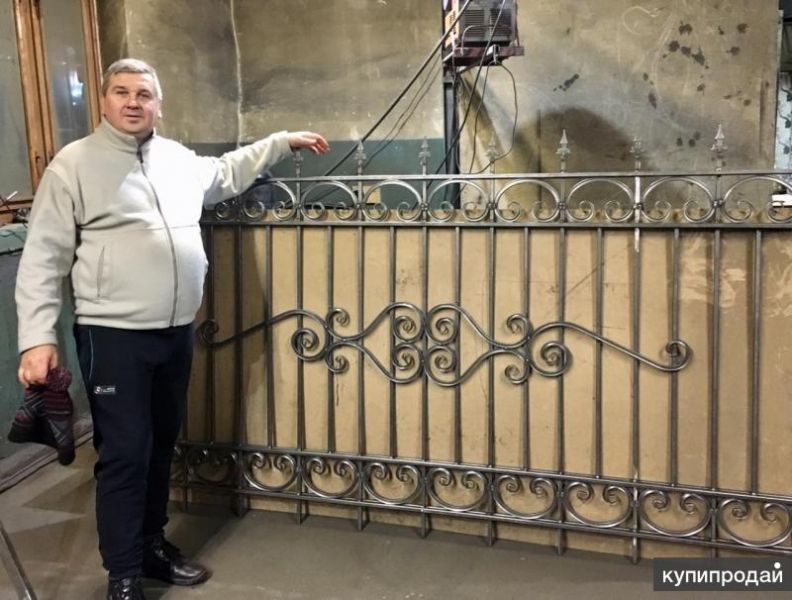 Забор кованый металлический, заборы холодная ковка, забор с элементами ковки в Барнауле