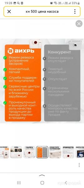 Канализационный насос Вихрь КН- 500 в Новосибирске