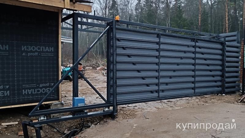 Откатные ворота под ключ с установкой в Гатчине