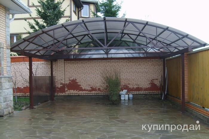 Навес козырёк беседка для Дачи в Рузе