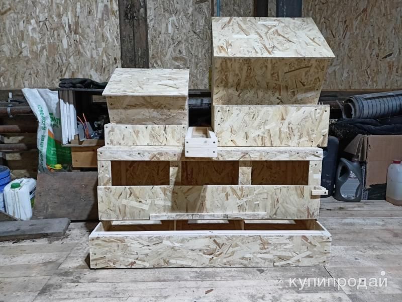 Кормушки и гнездо для домашних кур в Юрьевом-Польском