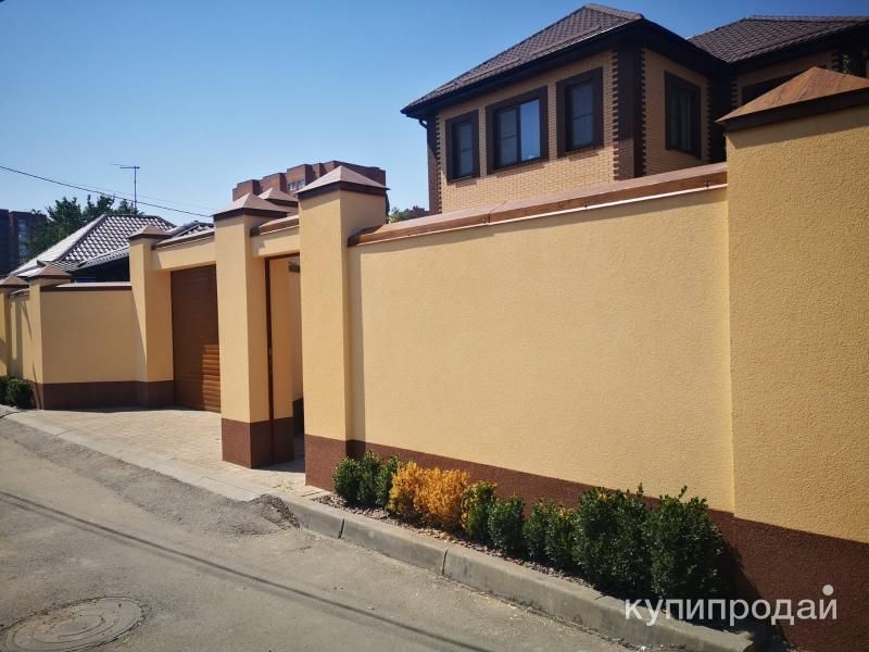 Отделка забора декоративной штукатуркой в Ростове-на-Дону