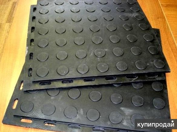 Напольное покрытие для гаража из сборной резиновой плитки в Москве