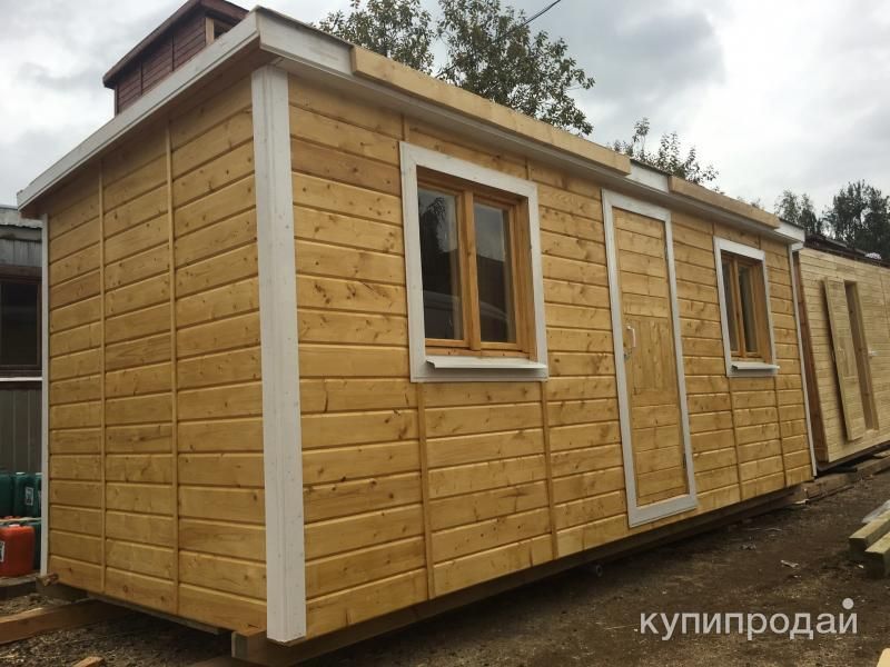 Бытовка с установкой на винтовые сваи за 1 день в Обнинске