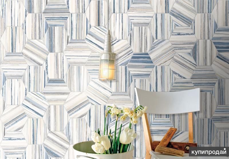 Шестигранный керамогранит Codicer Flow Blue Hex 25 Mix Hexagonal 22×25 см в Санкт-Петербурге
