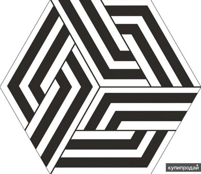 Керамогранит для пола и стен Codicer Axis Black Hex 25 Hexagonal 22×25 см в Санкт-Петербурге