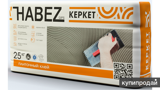 Клей плиточный для внутренних работ “Стандарт” Хабез 25 кг. в Белгороде