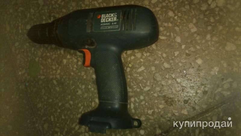 Шуруповерт KС8452С Black&Decker рабочий но без аккумулятора в Москве