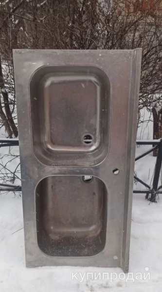 Мойка нержавеющая двойная большая в Санкт-Петербурге