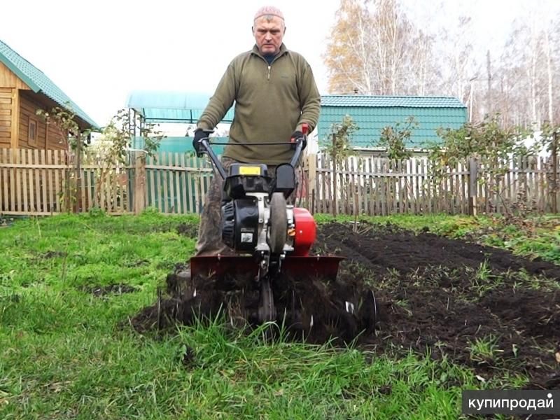Вспашка земли мотоблоком в Новосибирске