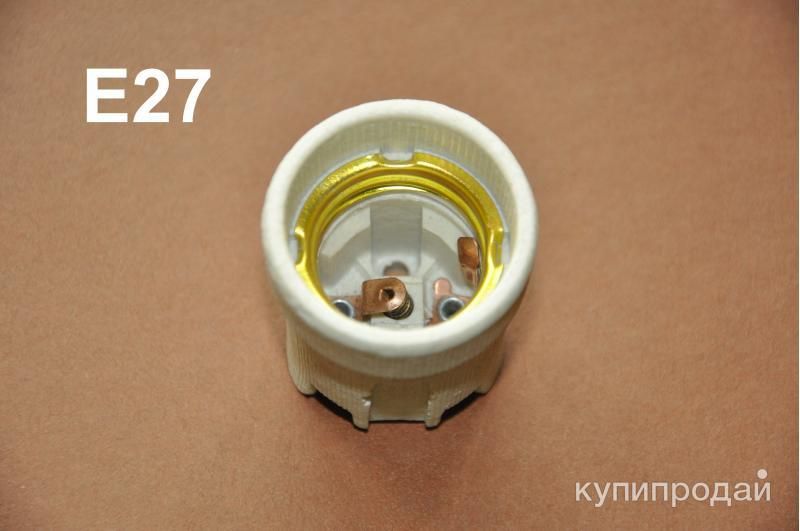 Патрон керамический под лампочку, цоколь E27 в Санкт-Петербурге