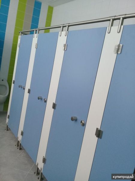 Система сантехнических перегородок для санузлов  HPL Steelka. Фурнитура AISI 304 в Москве