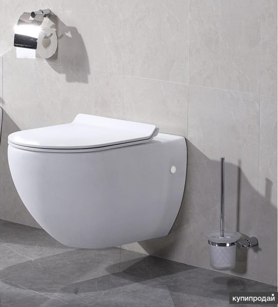 Унитаз подвесной безободковый Ceramalux CL 2196-1 белый в Москве