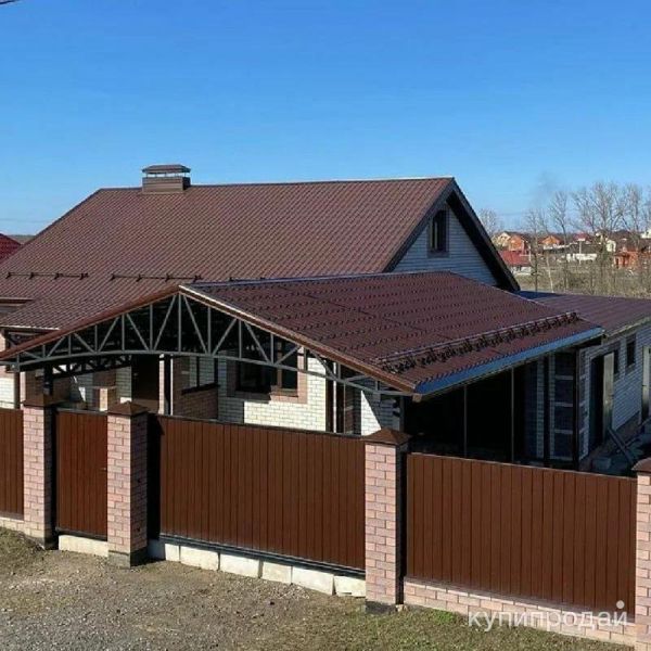 Навес, беседка, терраса из металлочерепицы в Ставрополе