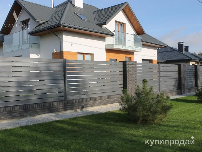 Забор Ранчо (RAL 7024 Бархат) в Новосибирске