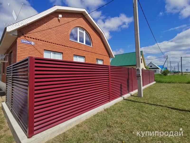 Забор Жалюзи (RAL 3005 Полиэстер) в Новосибирске