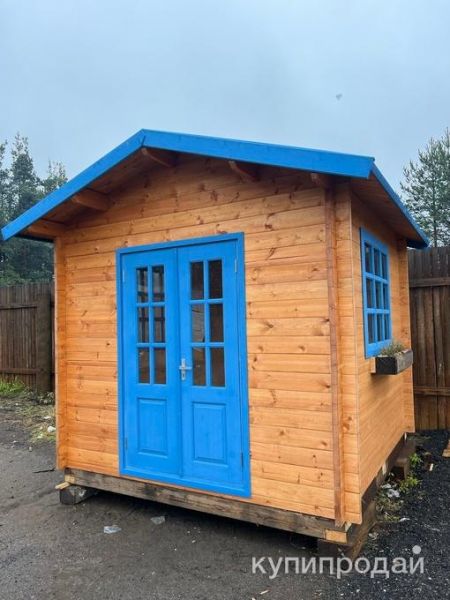 Закрытая беседка из бруса камерной сушки в Санкт-Петербурге
