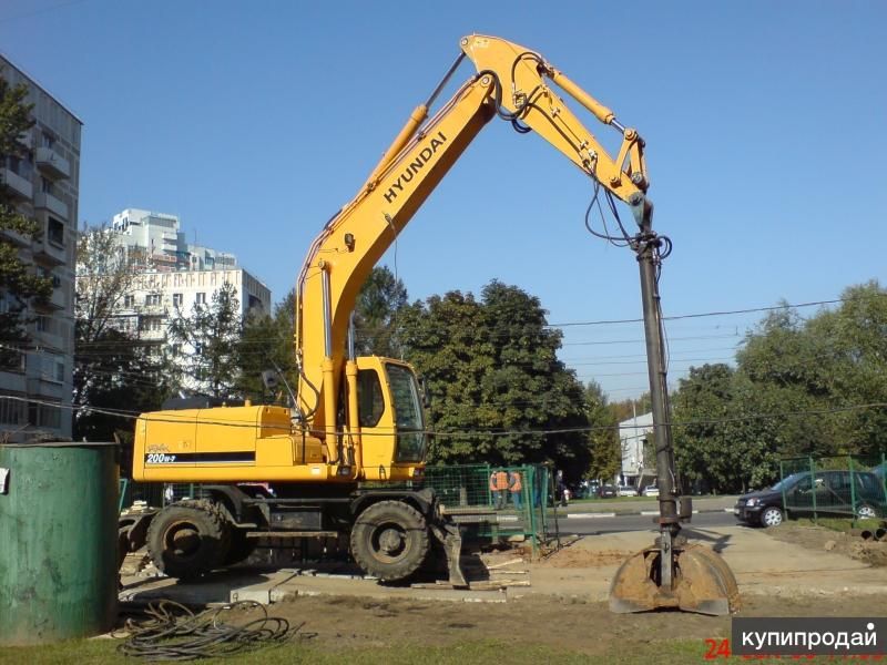 аренда экскаватора JCB 160W, грейфер,молот в Москве