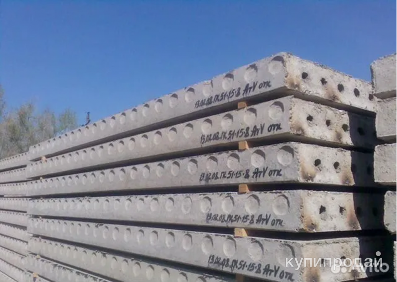 Плиты перекрытия пустотные ПК 60-10-8т в Туле