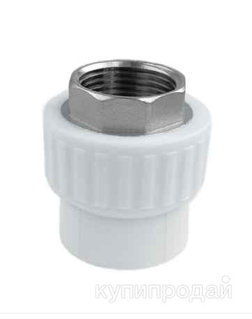 Муфта комбинированная ПП 75-2 1/2” PN25 под ключ внутр. резьба VALFEX белый в Ногинске