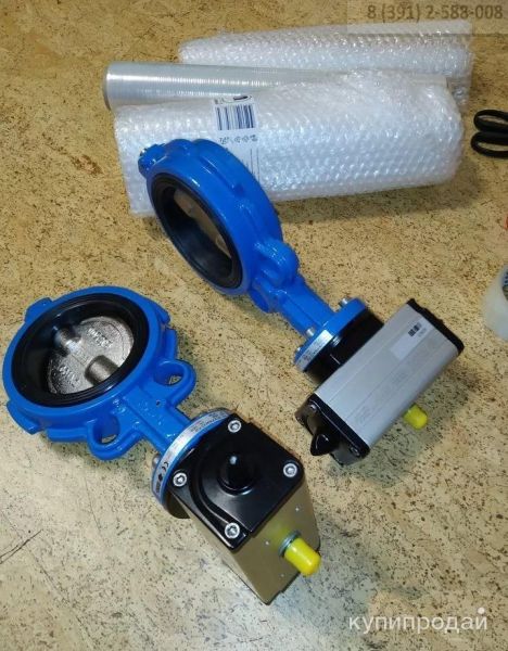Дисковый поворотный межфланцевый затвор Omal v375xc72 с пневмоприводом DA060412S в Красноярске