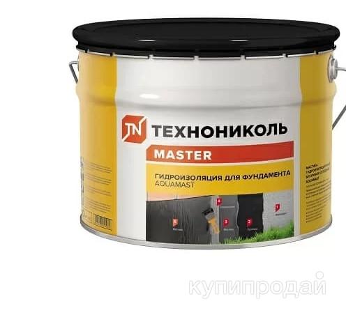 Холодная битумная мастика AquaMast для фундаментов (ведро 3 кг) в Уфе