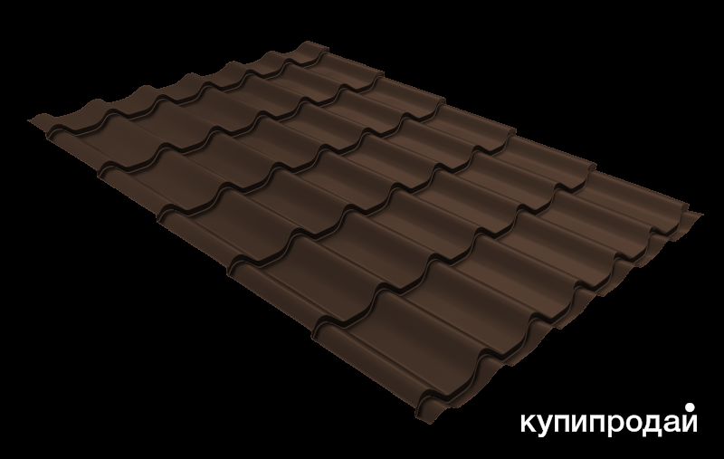 Металлочерепица Классик (“Classic”) v01 0,5 Atlas X RAL 8017 шоколад в Лобне