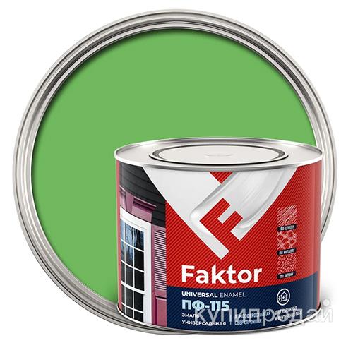 Эмаль FAKTOR ПФ-115 салатная, банка 1,9 кг в Москве